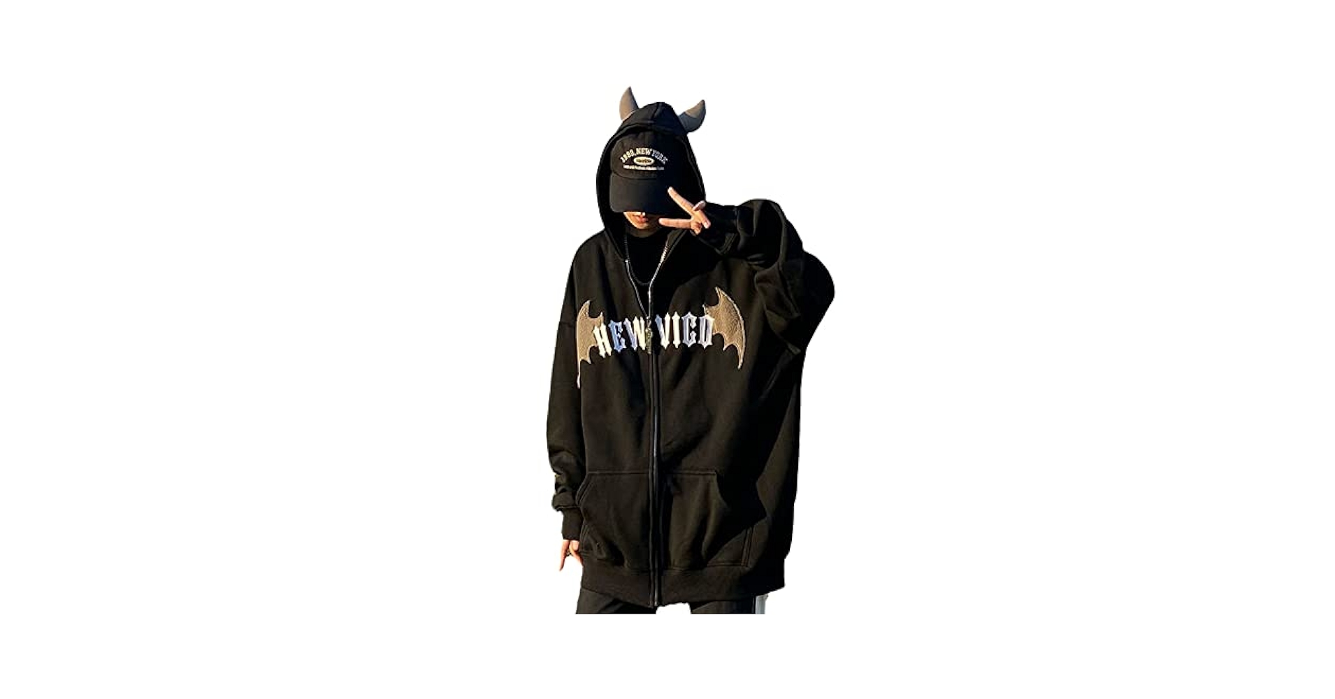 Amazon.com: TXYJJP Women Gothic Devil Horn Hoodie Y2k